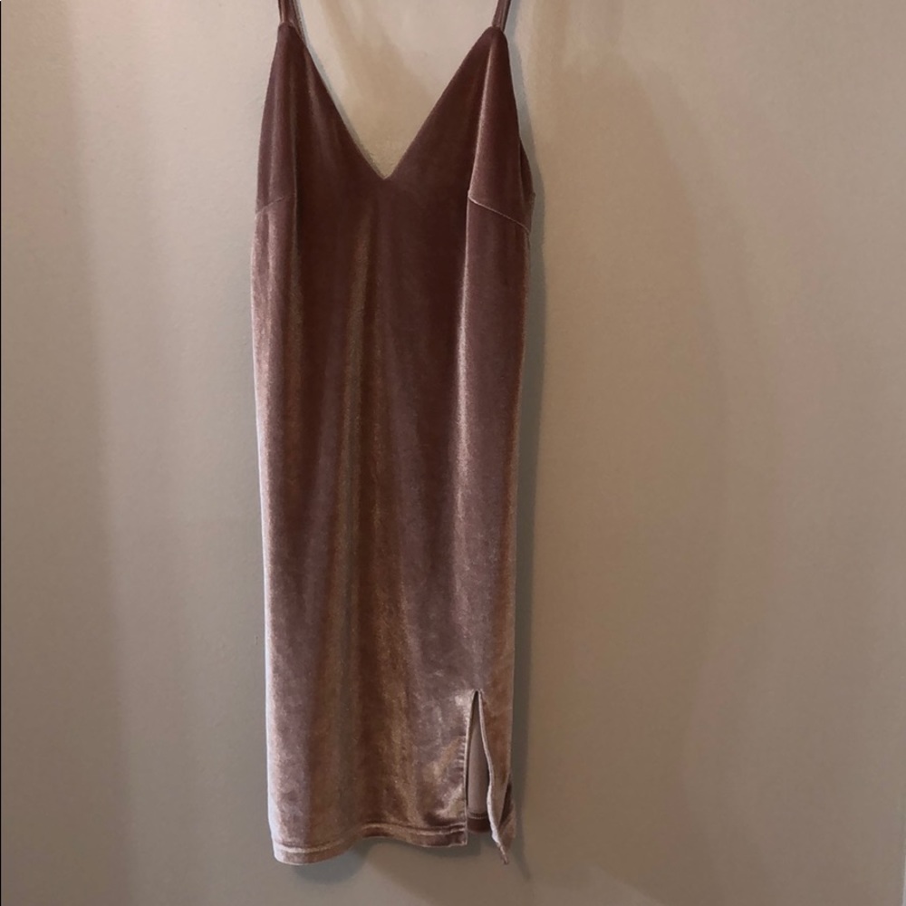 Velvet Rose Gold Dress